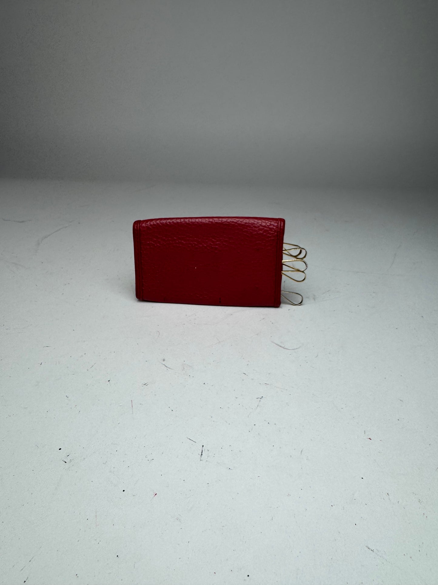 Vintage Dior Leather Key Holder Red