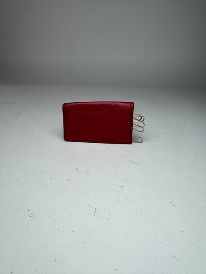 Vintage Dior Leather Key Holder Red