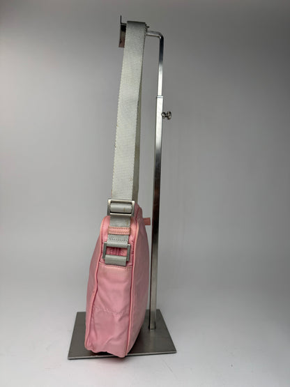 Sac Prada Sport vintage à 2 voies en polyester rose