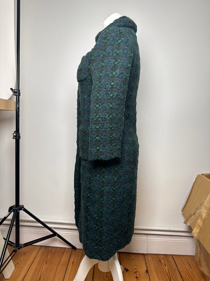 Vintage Marni Wool Trenchcoat Blue Green