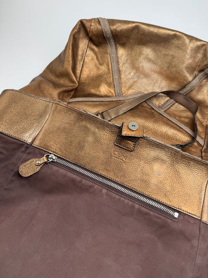 Vintage Chloe Gold Brown leather shopper metallic