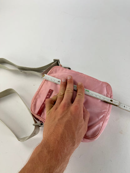 Sac Prada Sport vintage à 2 voies en polyester rose