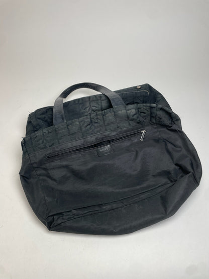Vintage Chanel New Travel Line Monogram Tote Bag Black