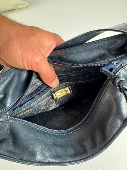 Vintage Loewe Madrid Leather bag navy