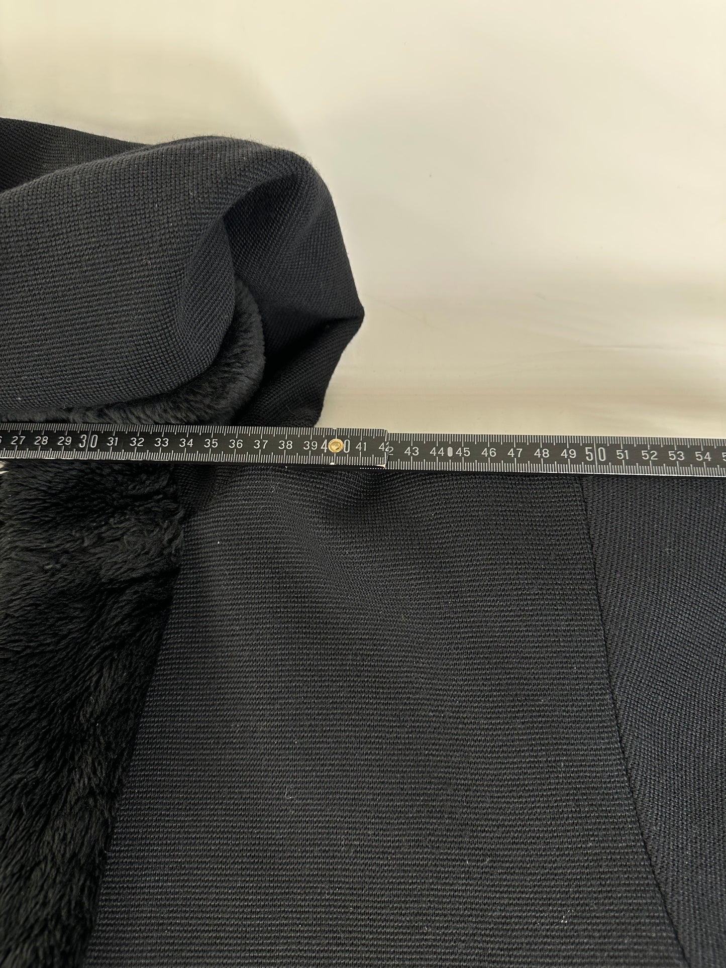 Vintage Yves Saint Laurent Wool Fur Trim Coat Black M