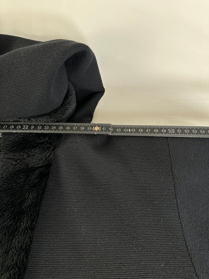 Vintage Yves Saint Laurent Wool Fur Trim Coat Black M