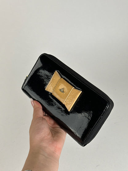 Vintage Vivienne Westwood patent leather wallet black