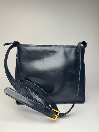 Vintage Loewe Madrid Leather bag navy