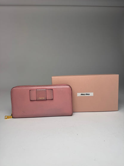 Vintage Miu Miu Leather Wallet Pink
