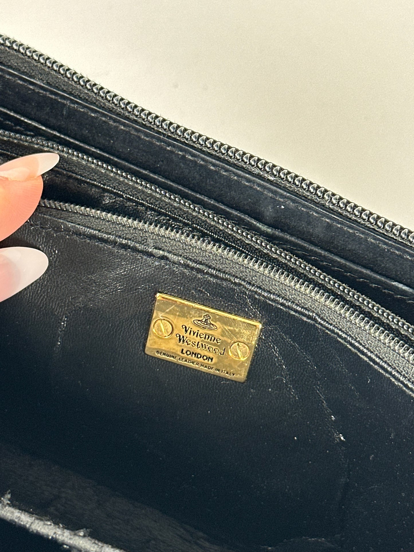 Vintage Vivienne Westwood patent leather wallet black