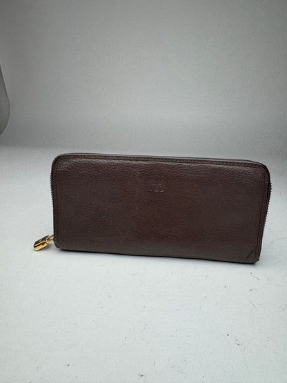 Vintage Loewe Madrid Ziyppy Leather Wallet Brown