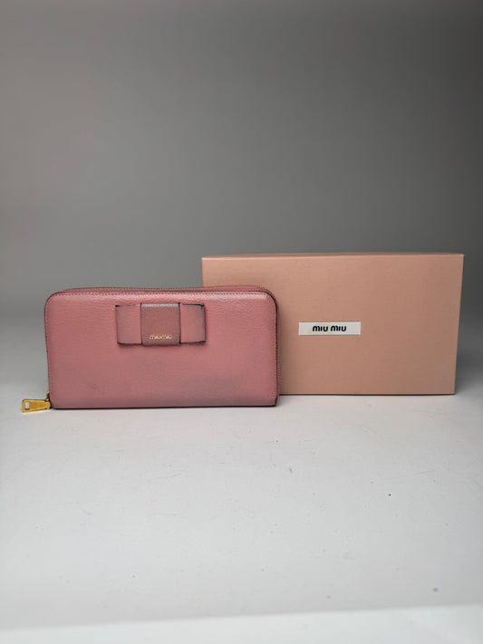 Vintage Miu Miu Leather Wallet Pink