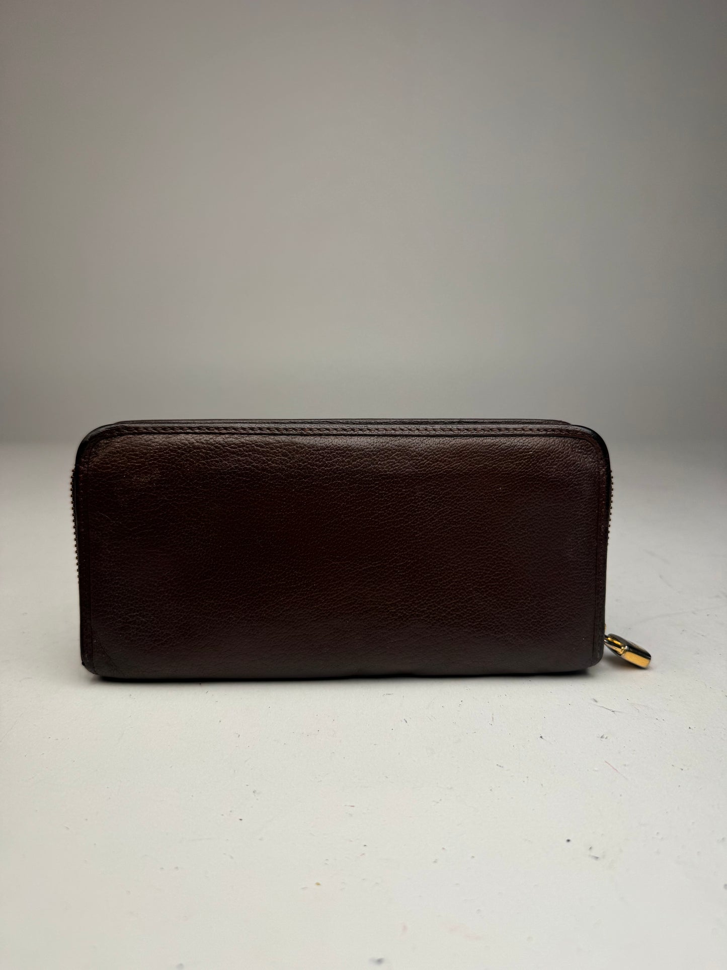 Vintage Loewe Madrid Ziyppy Leather Wallet Brown
