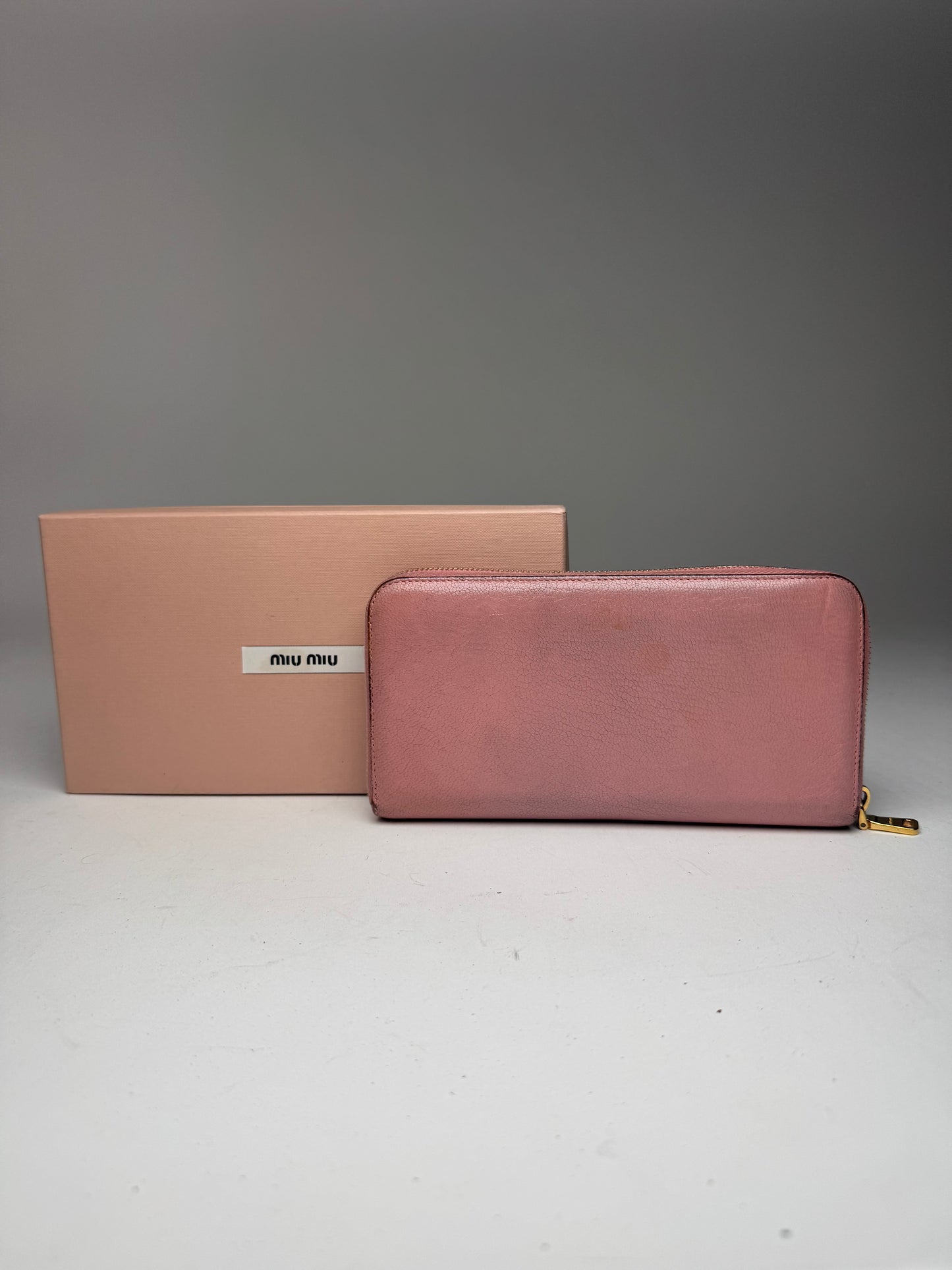 Vintage Miu Miu Leather Wallet Pink
