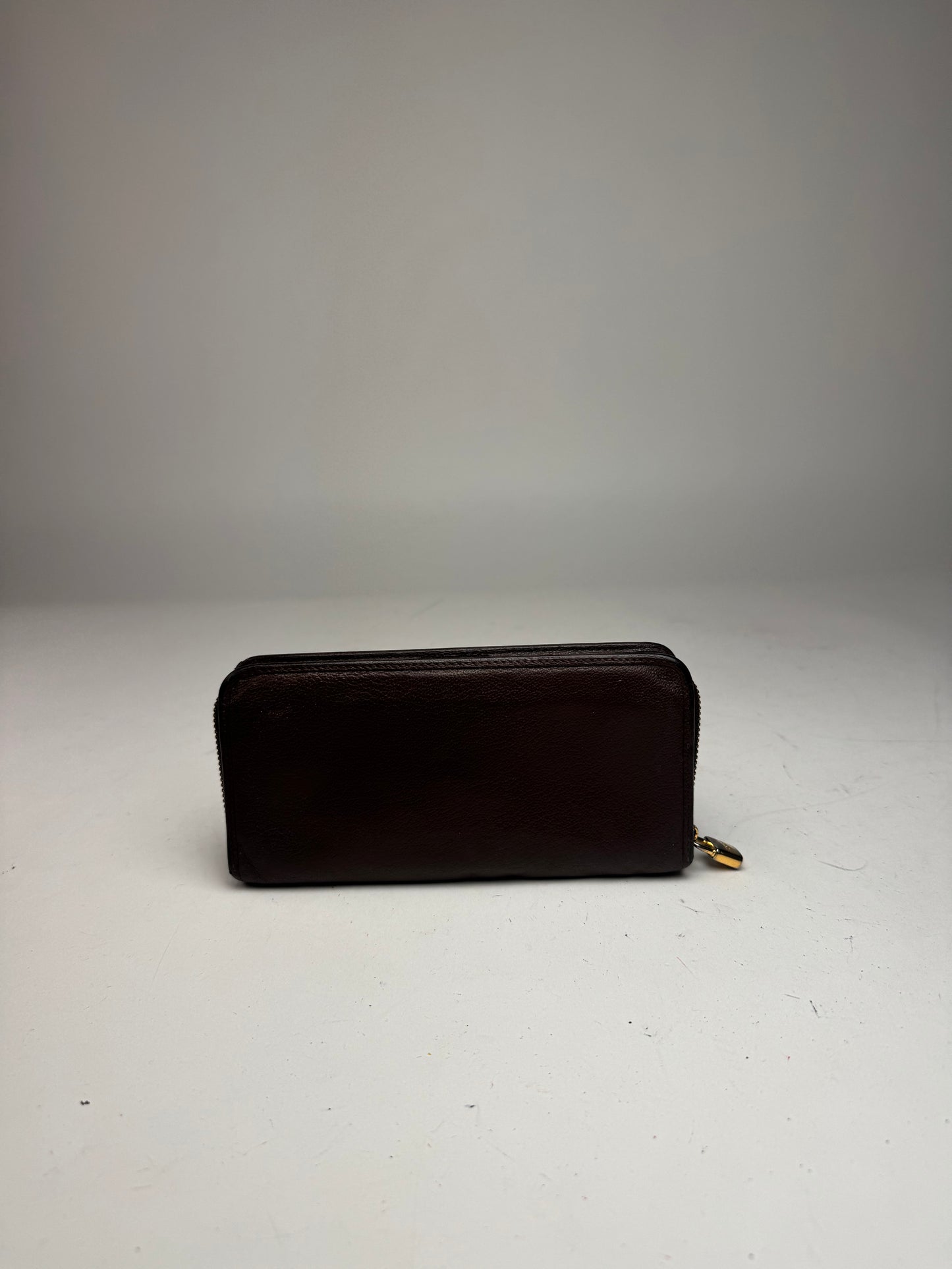 Vintage Loewe Madrid Ziyppy Leather Wallet Brown