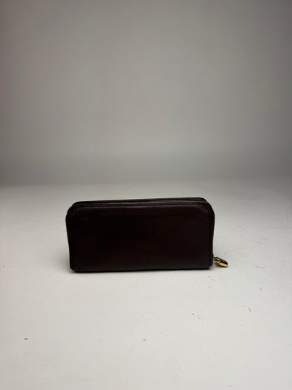 Vintage Loewe Madrid Ziyppy Leather Wallet Brown