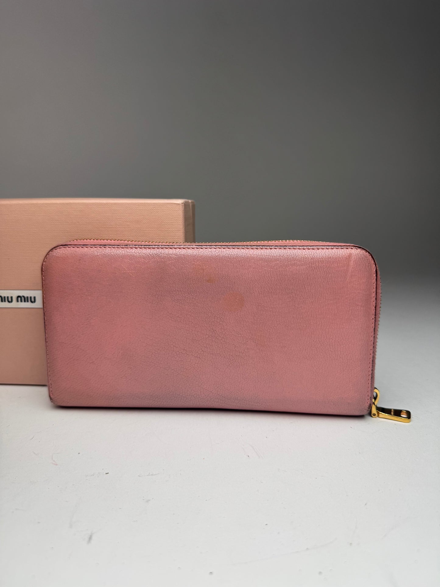 Vintage Miu Miu Leather Wallet Pink