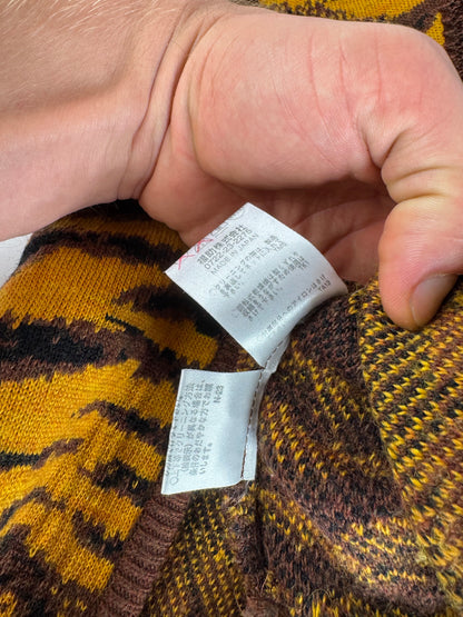 Vintage Yves Saint Laurent Leopard Sweather Brown Yellow M
