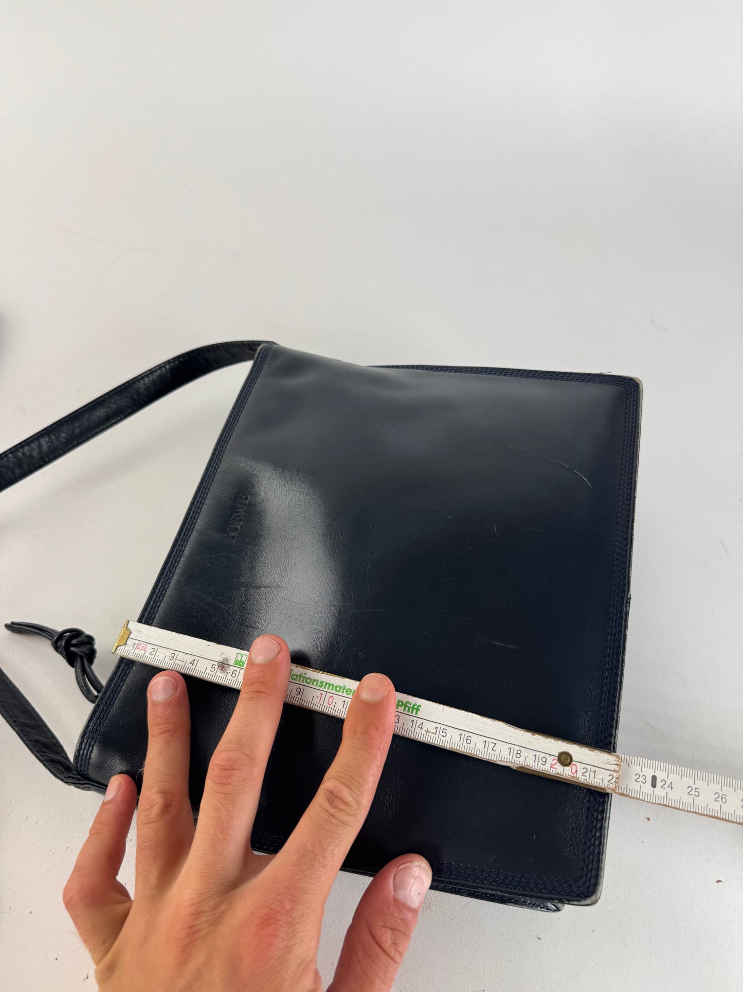 Vintage Loewe Madrid Leather bag navy