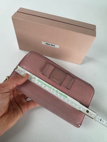 Vintage Miu Miu Leather Wallet Pink