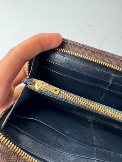 Vintage Loewe Madrid Ziyppy Leather Wallet Brown
