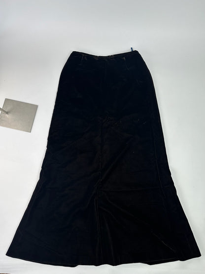 Vintage Givenchy Long Skirt Black Velvet