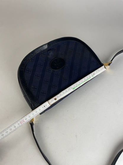 Vintage Balenciaga Monogram Bag Navy Black