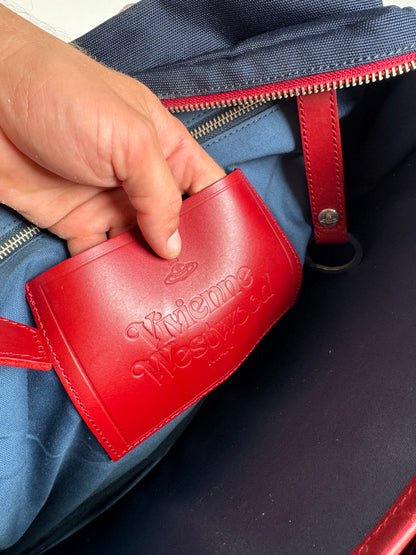 Sac vintage Vivienne Westwood 2Way bleu marine rouge