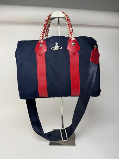 Sac vintage Vivienne Westwood 2Way bleu marine rouge