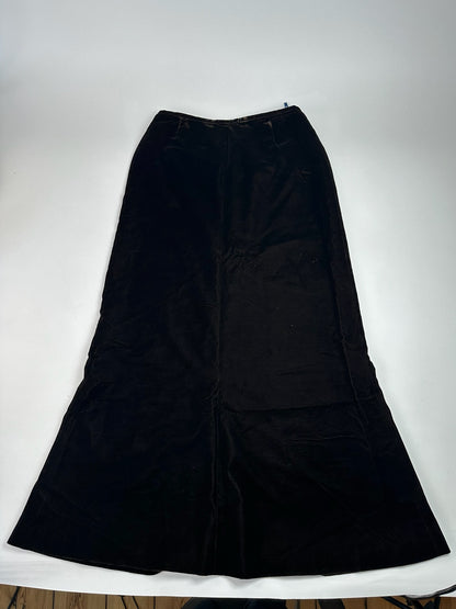 Vintage Givenchy Long Skirt Black Velvet