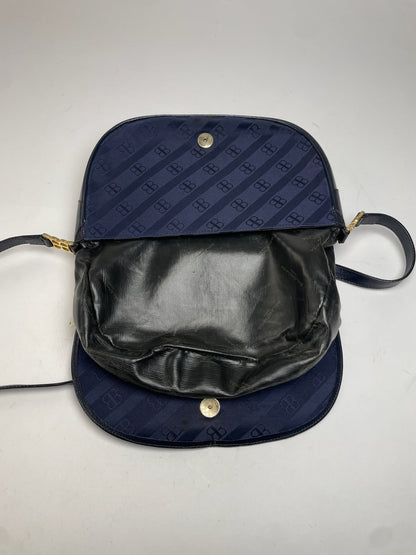 Vintage Balenciaga Monogram Bag Navy Black