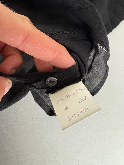 Vintage Gucci Linen Top Black M