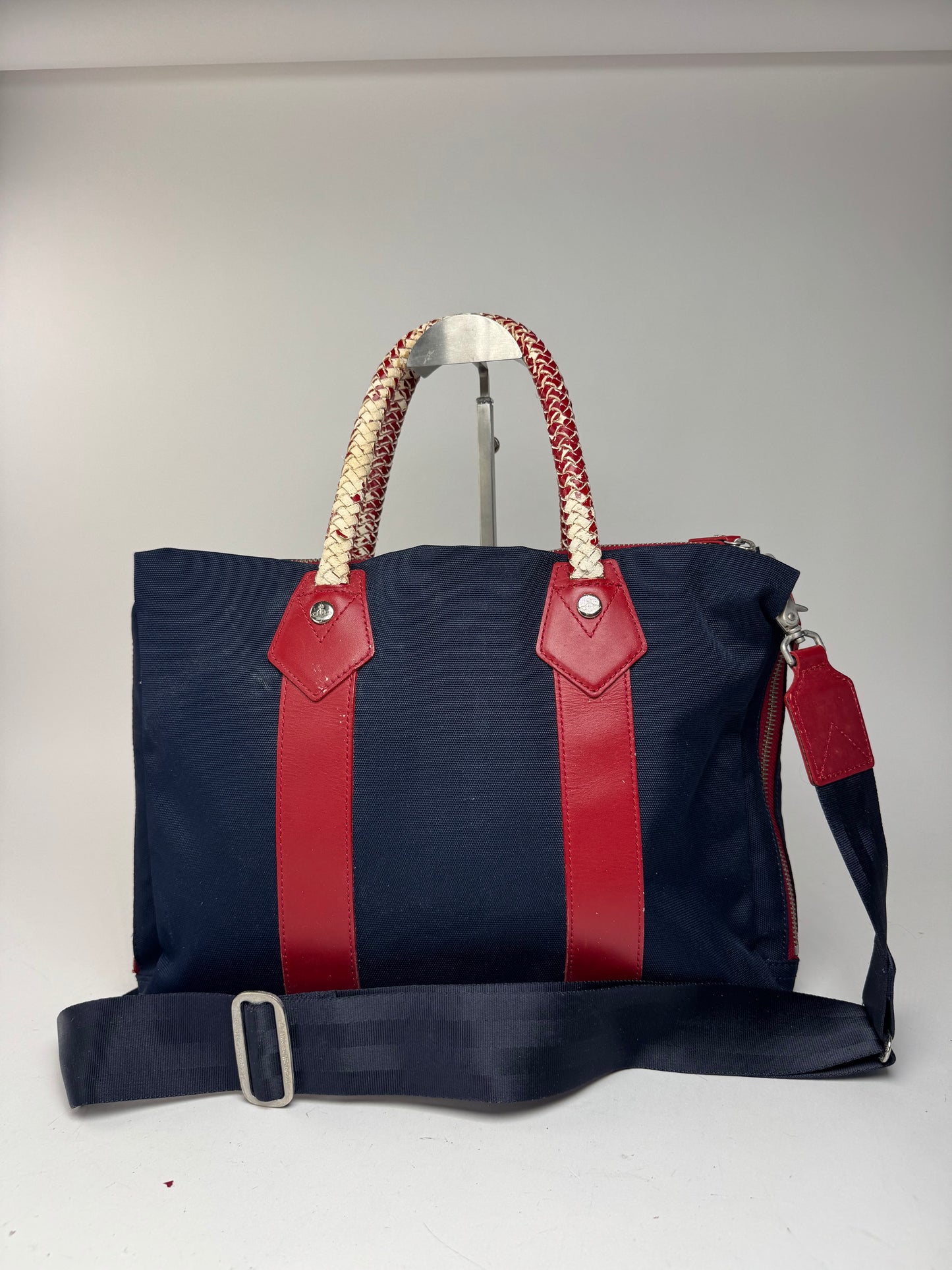 Sac vintage Vivienne Westwood 2Way bleu marine rouge
