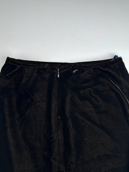 Vintage Givenchy Long Skirt Black Velvet