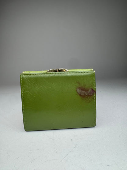 Vintage Givenchy Ostrich Leather Wallet Green