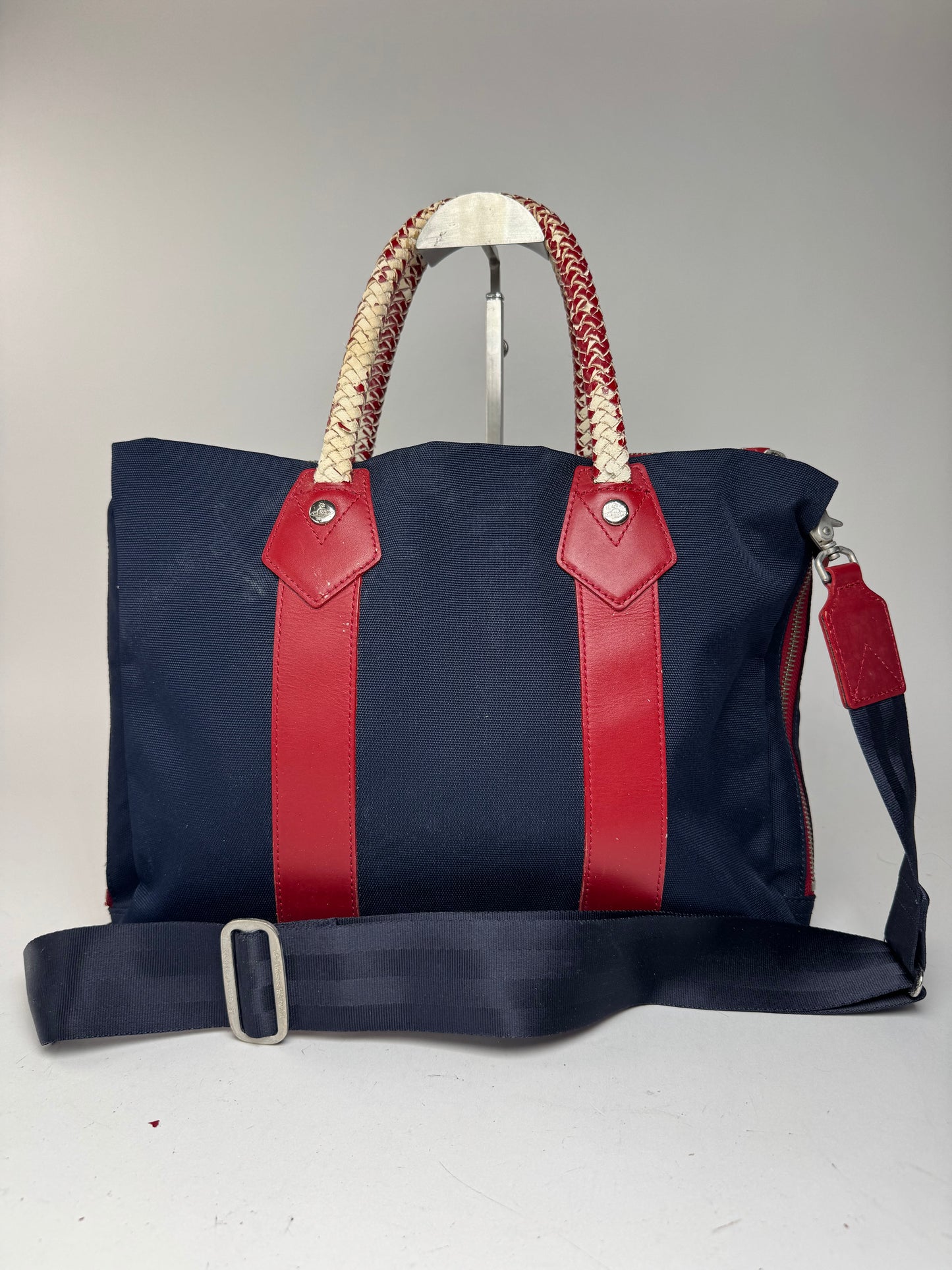 Sac vintage Vivienne Westwood 2Way bleu marine rouge