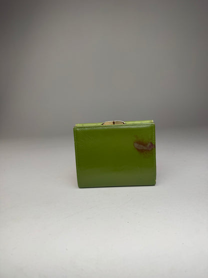 Vintage Givenchy Ostrich Leather Wallet Green