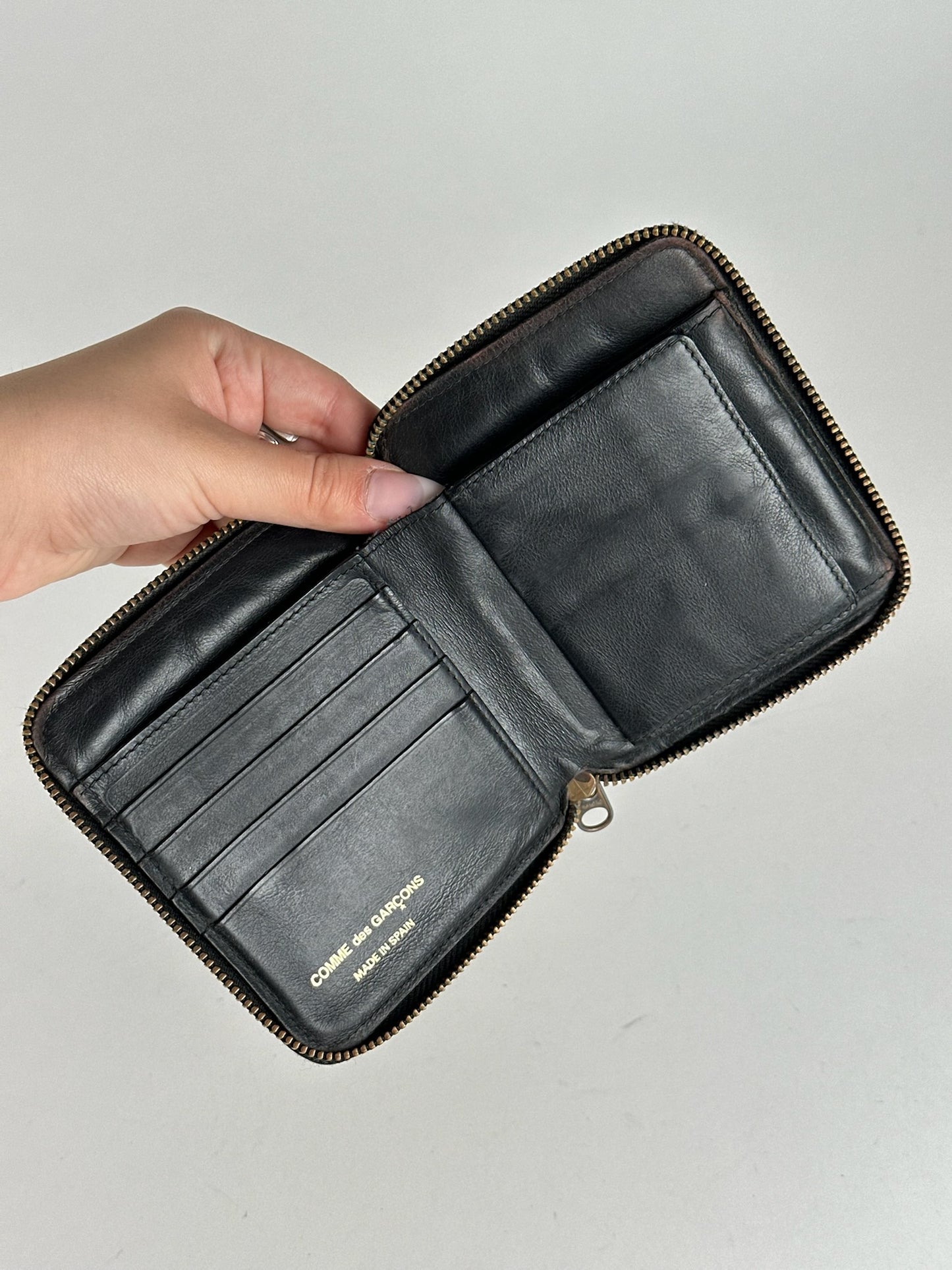 Vintage Comme Des Garçons patent leather wallet black
