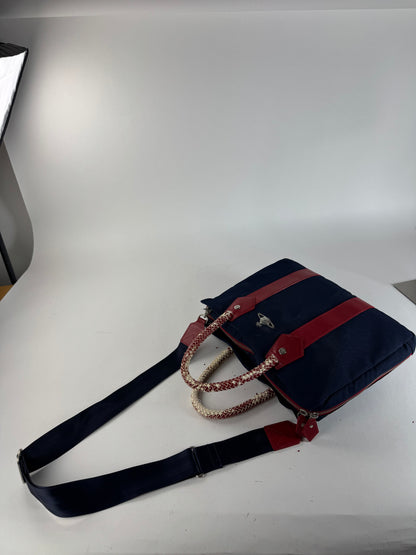 Sac vintage Vivienne Westwood 2Way bleu marine rouge