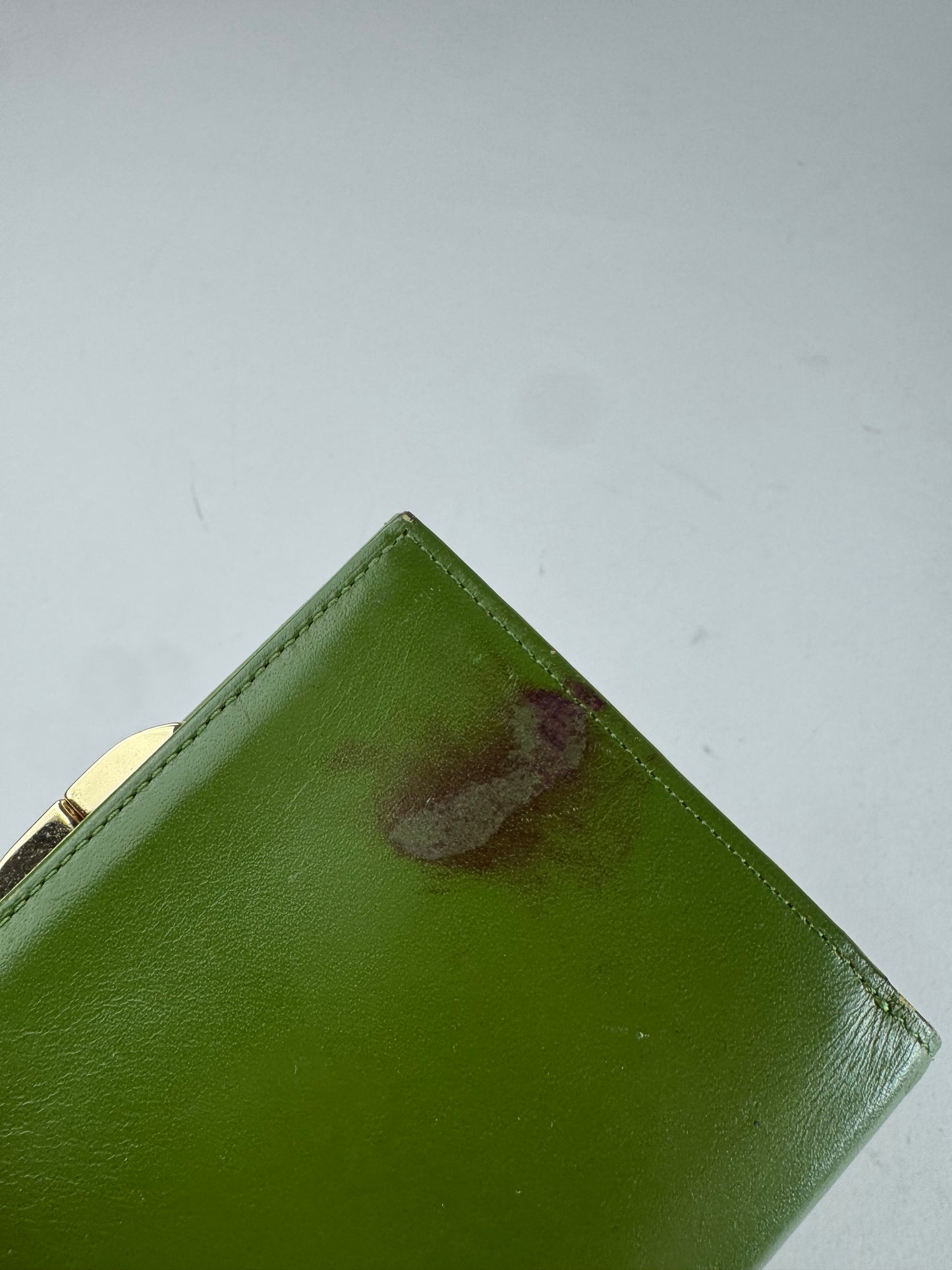 Vintage Givenchy Ostrich Leather Wallet Green