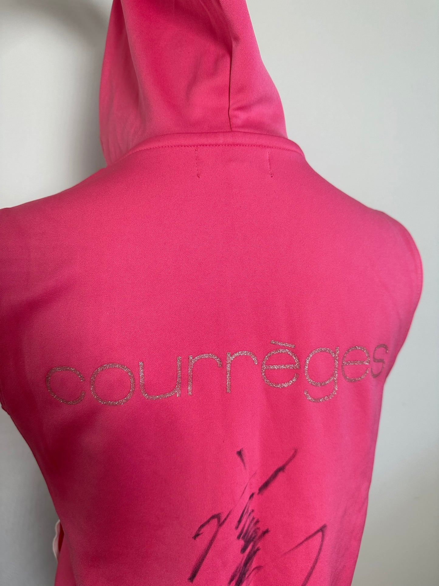 Vintage Courreges Sleeveless Zipper Sport Jacket Pink