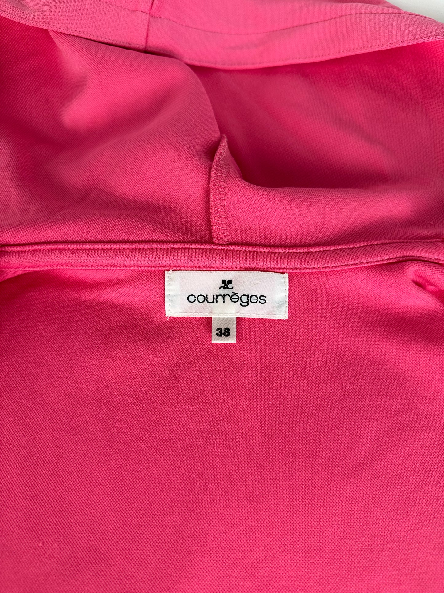 Vintage Courreges Sleeveless Zipper Sport Jacket Pink