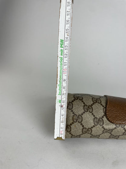 Vintage Gucci Ophidia Leather Clutch Grey Brown