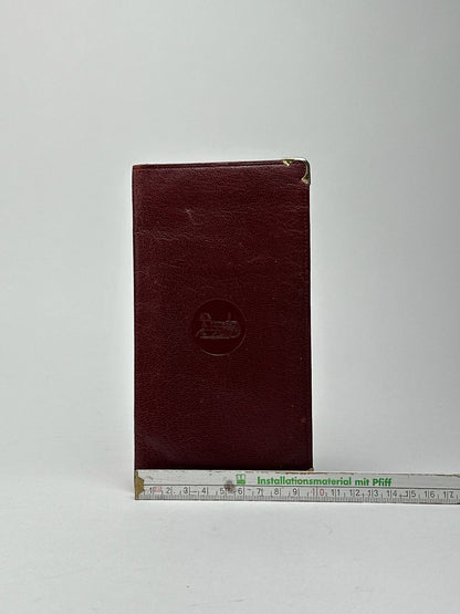 Porte-cartes vintage en cuir Céline Paris, I'd holder bordeaux