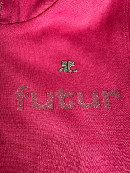 Vintage Courreges Sleeveless Zipper Sport Jacket Pink