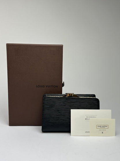 Vintage Louis Vuitton Epi Leather Bifold Wallet Late 1990s Black