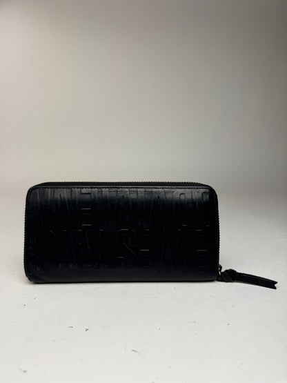 Vintage Vivienne Westwood monogram leather zippy wallet black