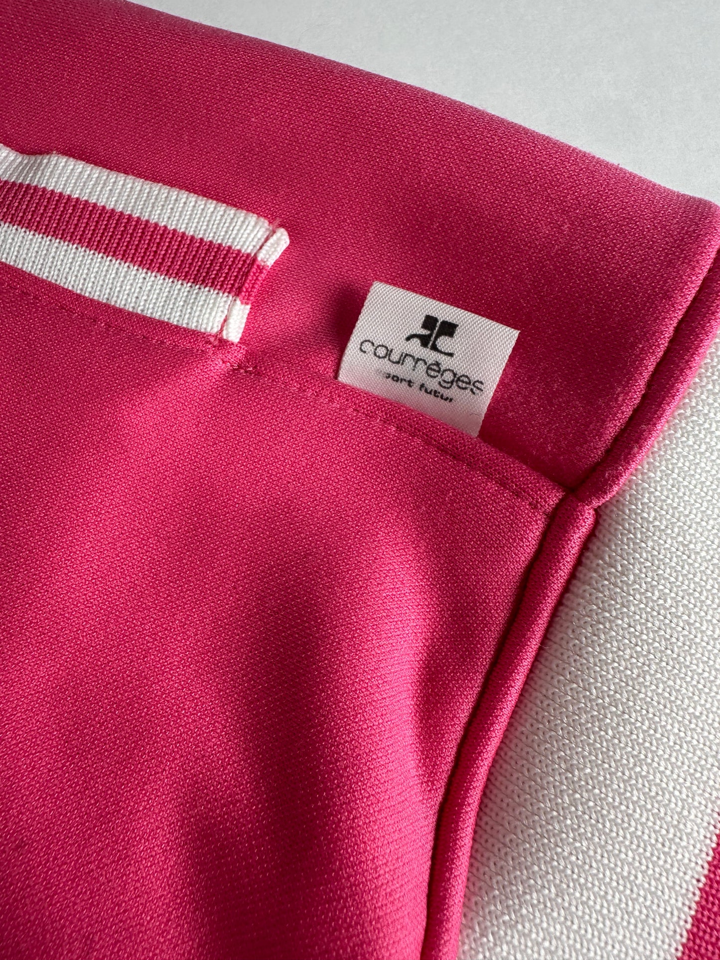 Vintage Courreges Sleeveless Zipper Sport Jacket Pink