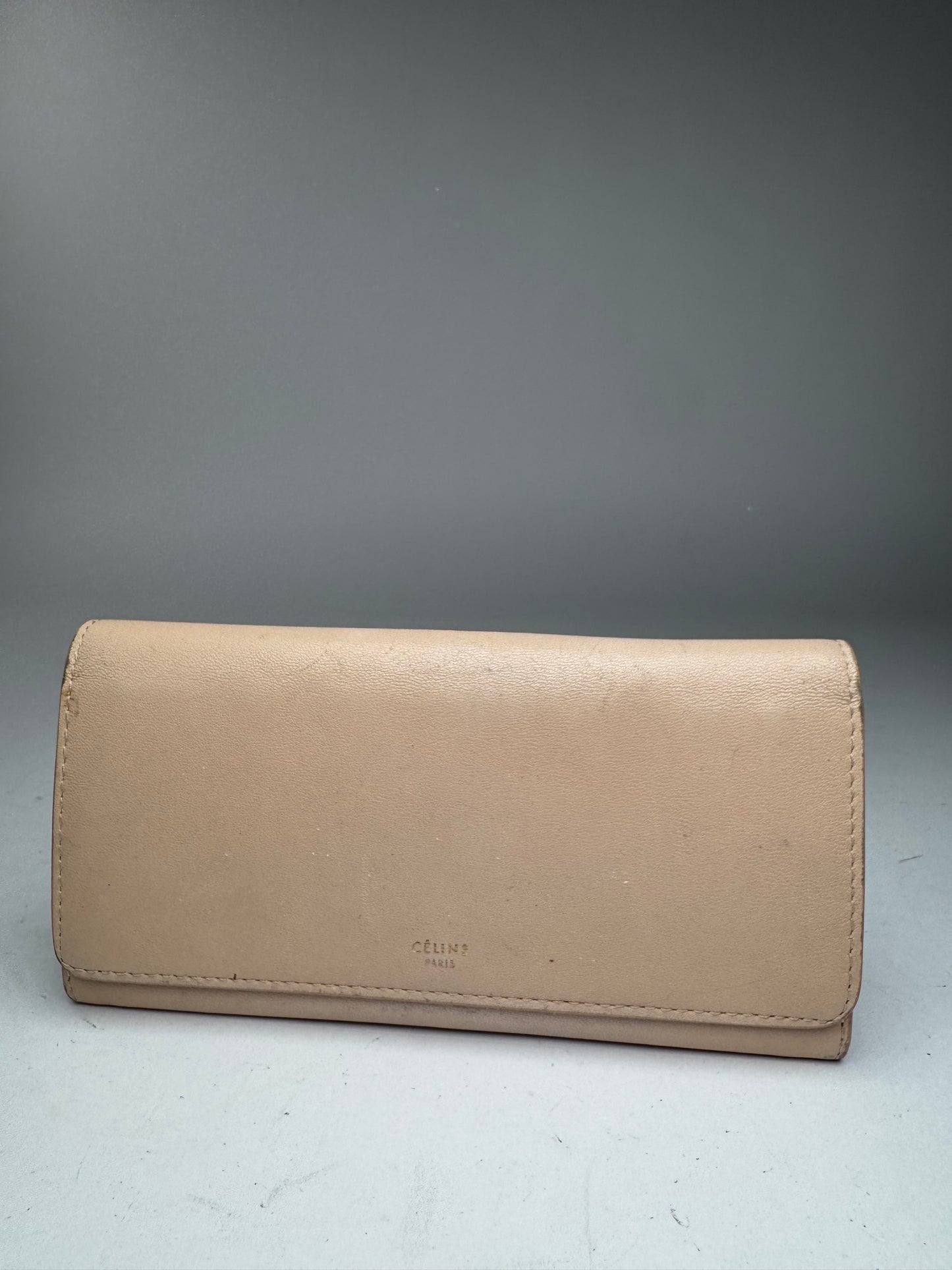 Vintage Celine Paris Leather wallet beige