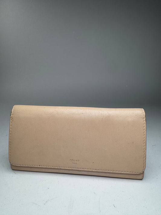 Vintage Celine Paris Leather wallet beige